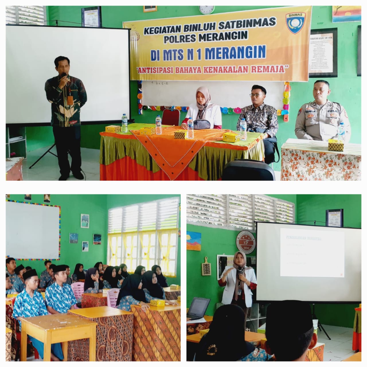 Sosialisasi yang diadakan oleh polres, puskesmas bangko dan dinsos