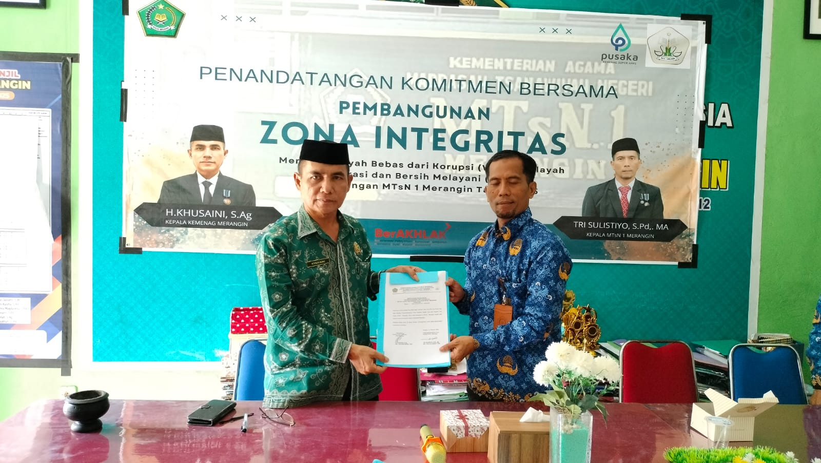 MTsN 1 Merangin Melaksanakan Penandatanganan Fakta Integritas Wilayah Bebas dari Korupsi