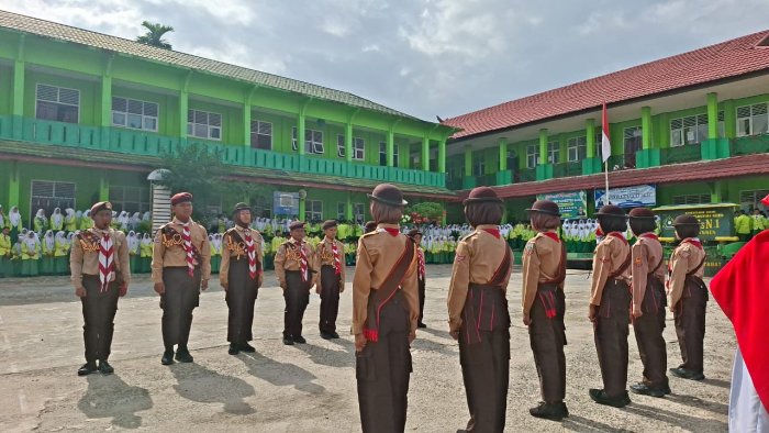 Pramuka: Sambut Tim Penilai PKKM Tahun 2025 dengan LKBB Variasi