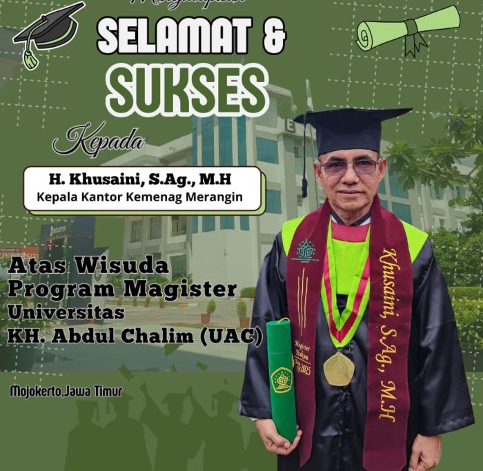 Raih Gelar Magister: Pencapaian Gemilang Kepala Kantor Kemenag Kabupaten Merangin 