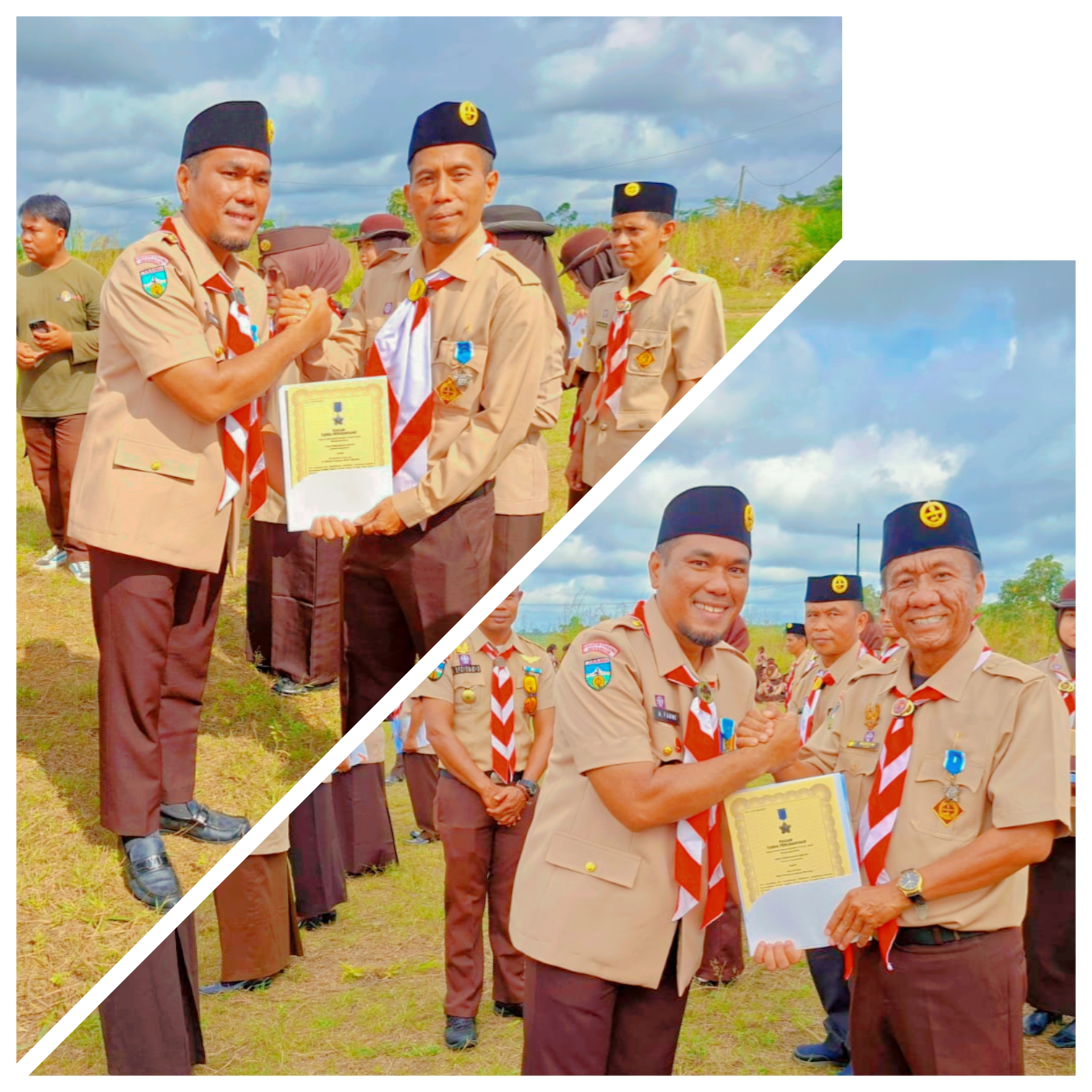 Kamabigus dan Pembina Satuan Putra MTsN 1 Merangin Dianugerahi Penghargaan Pancawarsa Pramuka